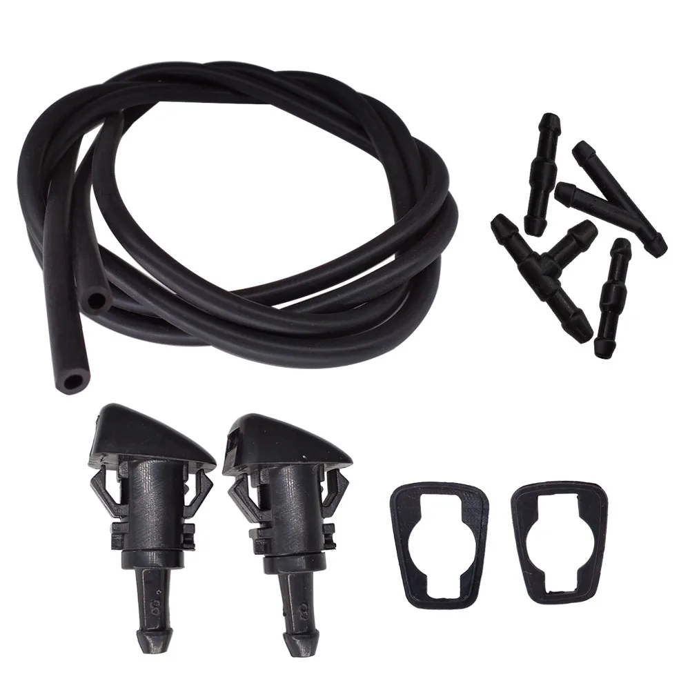 

For Dodge RAM Jeep Chrysler PT Cruiser 2001-2013 Replacement Windshield Nozzle Wiper Fluid Windshield Washer Hose Kit Connectors