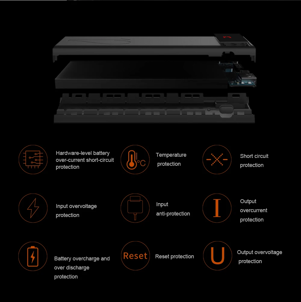 ARUN J120 Li-polymer Battery Power Bank 12000mAh LED Lights External Battery 2 USB LCD Power Bank Portable Charger  (8)
