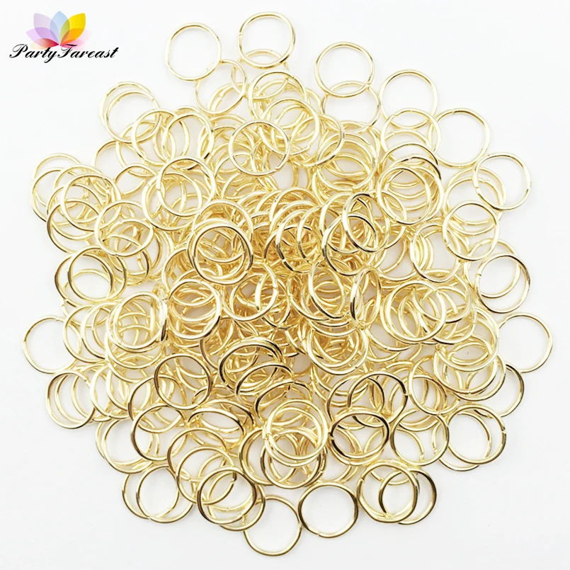 

50/100/400Pcs Diy Opening Coil Charm Gold Metal Handmade Crafts Materials for Necklace Brecelet Jewelry Production Decoration