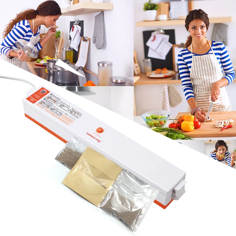 

220V/110V Household Food Vacuum Sealer Packaging Machine Film Sealer Vacuum Packer Including 15Pcs Bags