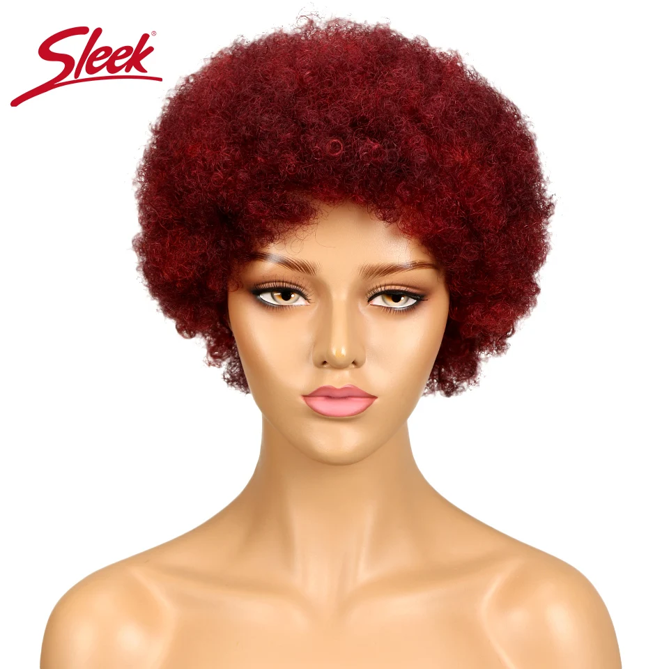 Sleek 100 Human Hair Wigs Sparkle Curly Human Hair Wig Short Human