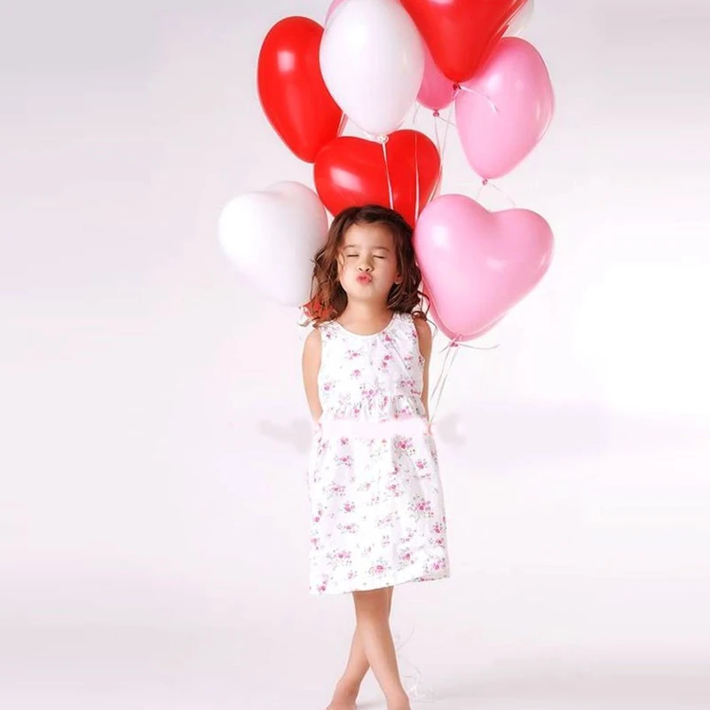20 шт. 10 дюймов 2,2 г розового цвета в форме сердца латексные шарики для свадебного украшения поставки Воздушные шары Дети шарик для дня рождения надувные игрушки