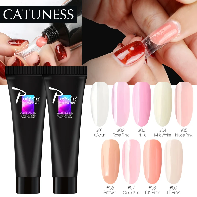 

CATUNESS Poly Gel Nail Art Quick Building Crystal Jelly Uv Gel Acrylic Soak Off Nail Extension Builder Polygel Primer Manicure