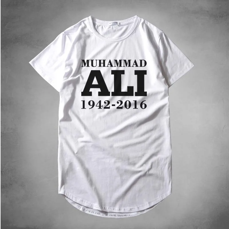 Уличная известный бренд хип-хоп стиль тройники Muhammad Ali сувенирная футболка