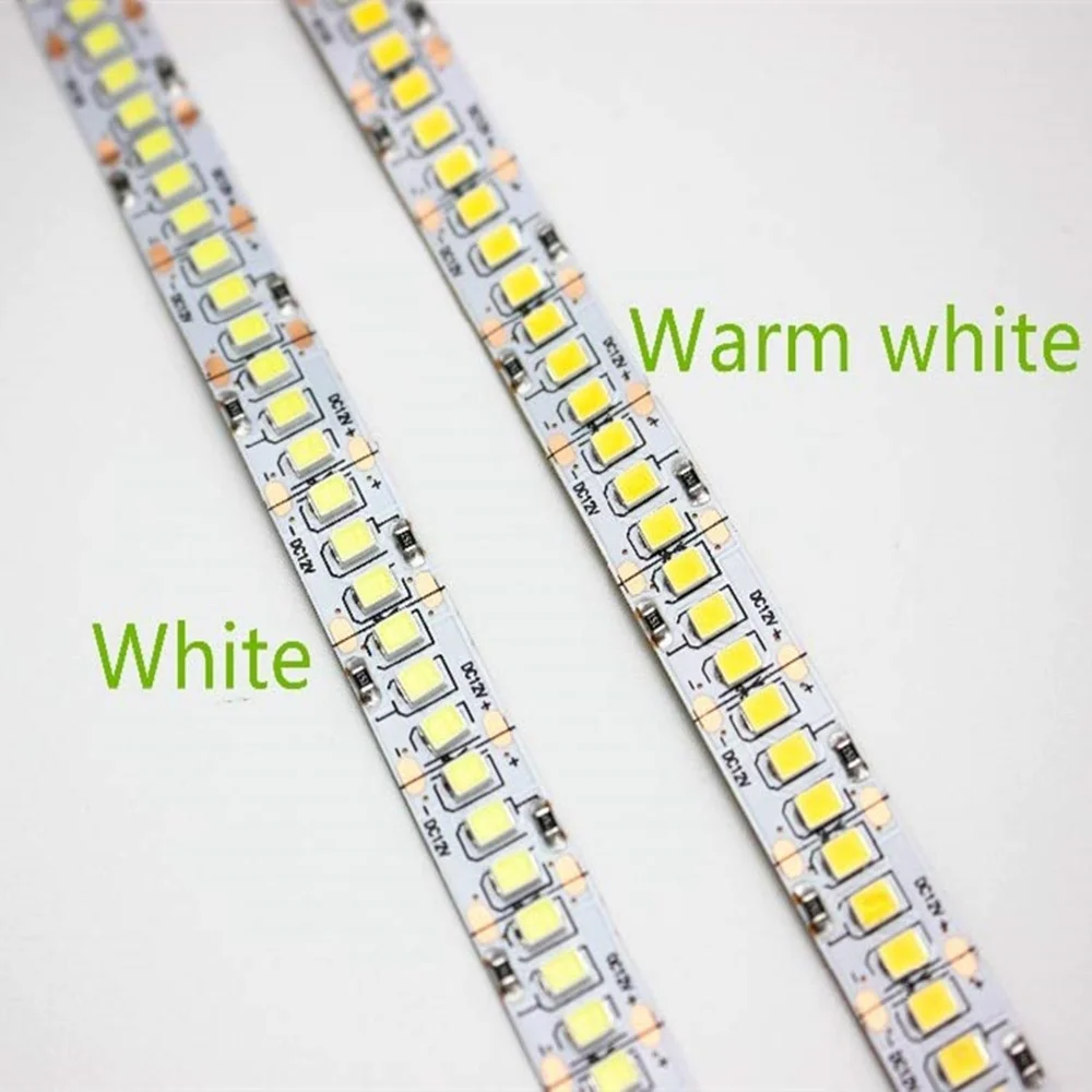 Светодиодная лента 2835 SMD 240 светодиодный s/m 5 м 300/600/1200 светодиодный s DC12V высокий яркий гибкий светодиодный ленточный светильник теплый белый/холодный белый