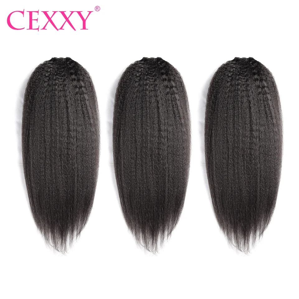 

CEXXY Brazilian Virgin Hair Kinky Straight 3Pcs/Lot Human Hair Weave Mixed Lengths 12"-28" Available Free shipping