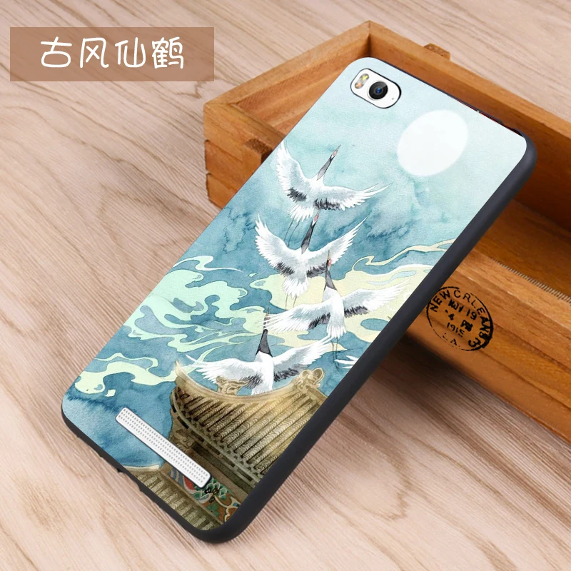Xiaomi Mi4c Case Original Cover for Xiaomi Mi4c Case Cover Skin Wolf Fish Skull mi4c Fundas 100% 29