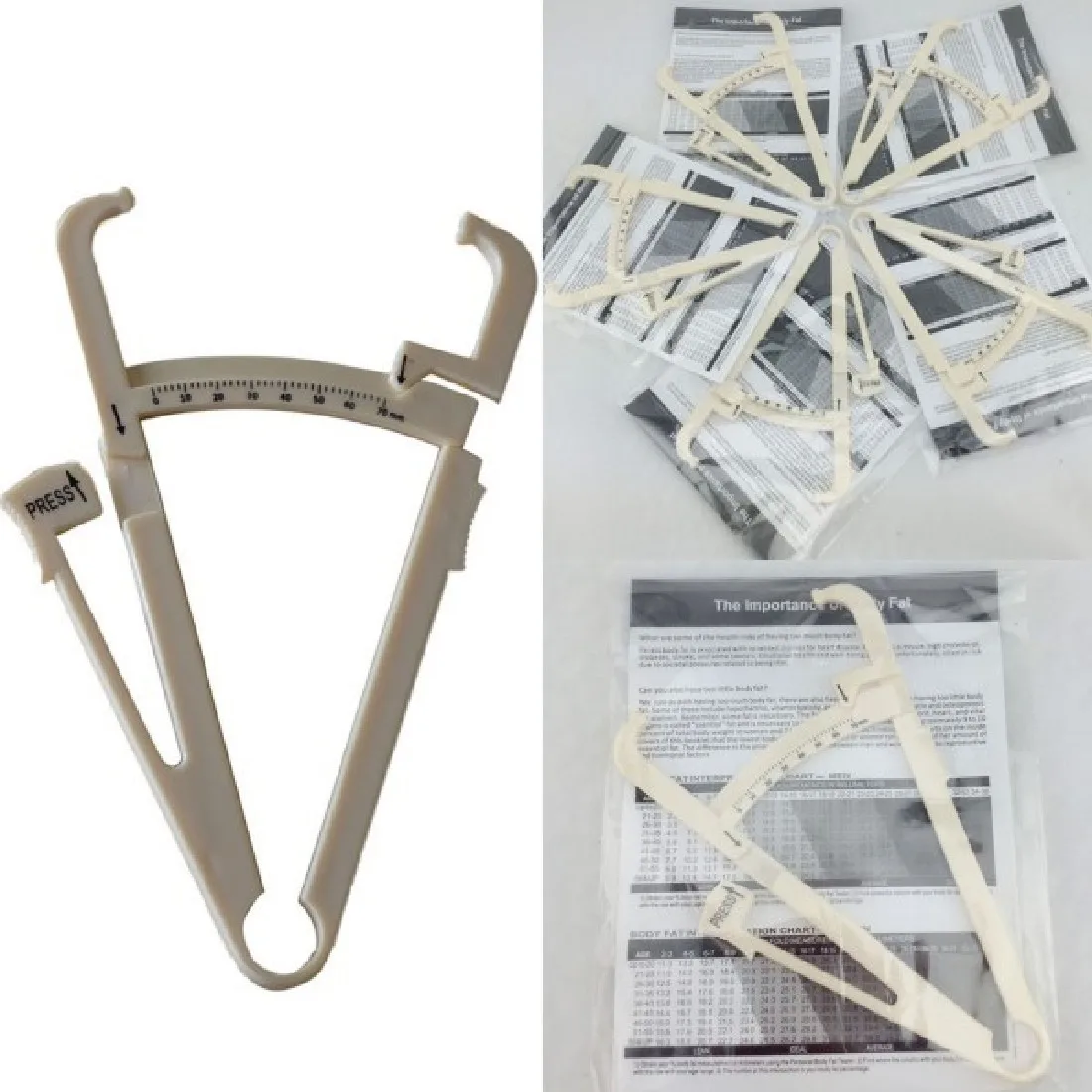 Us 0 93 28 Off Body Fat Tester Skinfold Measurement Tape With Measurement Chart Outdoor Fitness Equipment Clips Clip Tester Aliexpress