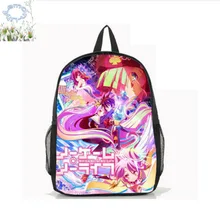 16 Inch KEIN SPIEL KEIN LEBEN Rucksack Kunden Cosplay Tasche Mochila Feminina Schultasche Mujer Mochila Teenager Freies Verschiffen A058