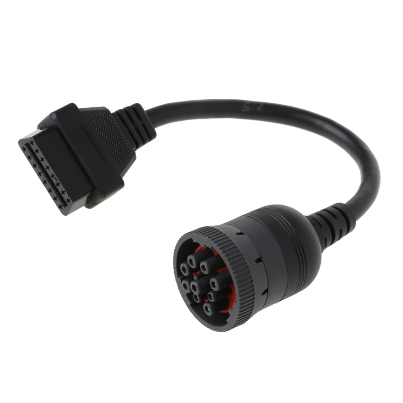 

Auto J1939 Deutsch 9 Pin to OBD2 OBD 16 Pin Truck Diagnistic Connector Cable