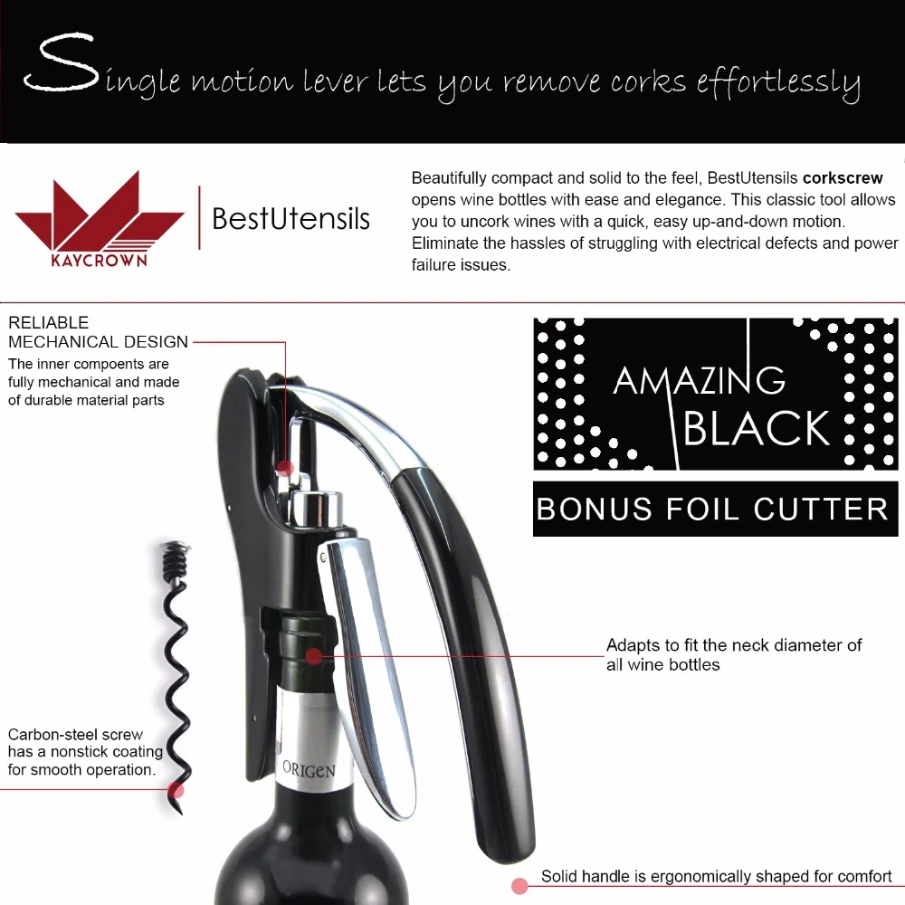 Купить профессиональный цинковый сплав мощность штопор screwpull штопор ...