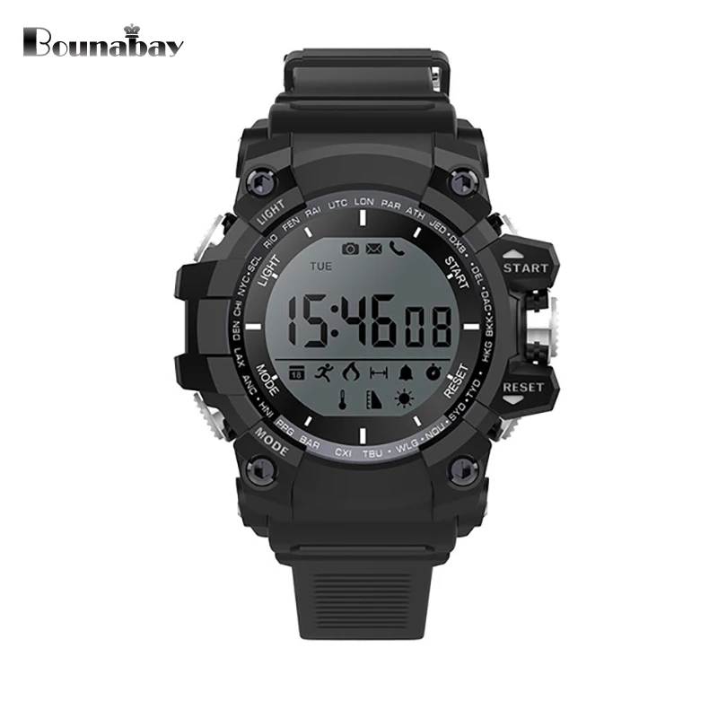 BOUNABAY Bluetooth Smart часы для человека многоязычные функция водонепроницаемые Android ios