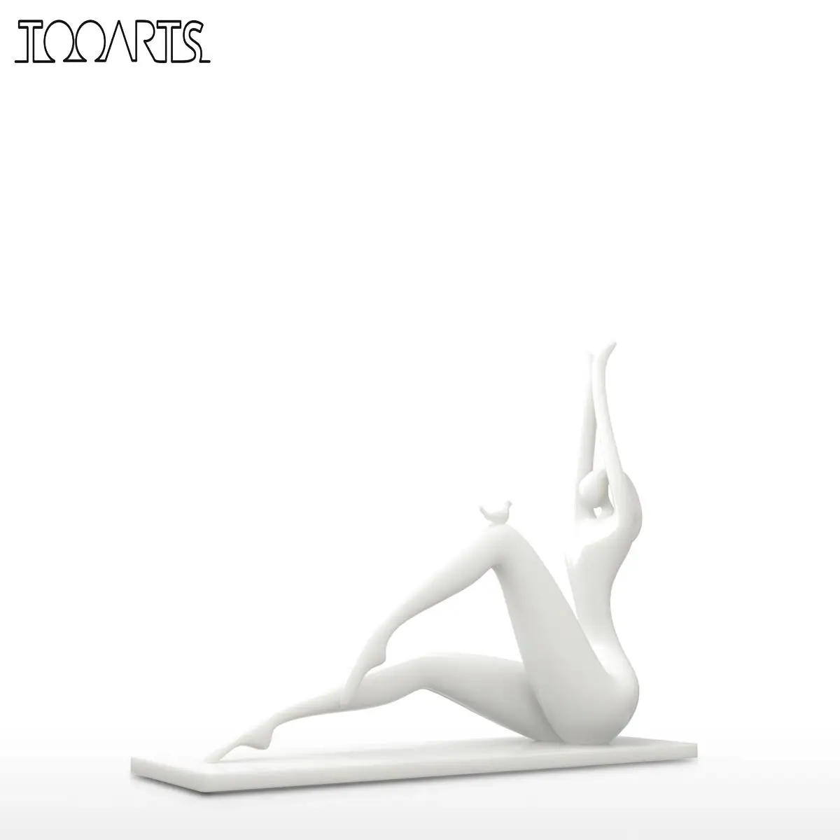 

Angel with Bird 3D Printed Sculpture Elegant Female Statue Table Decor for Home industrial Decoration Escultura