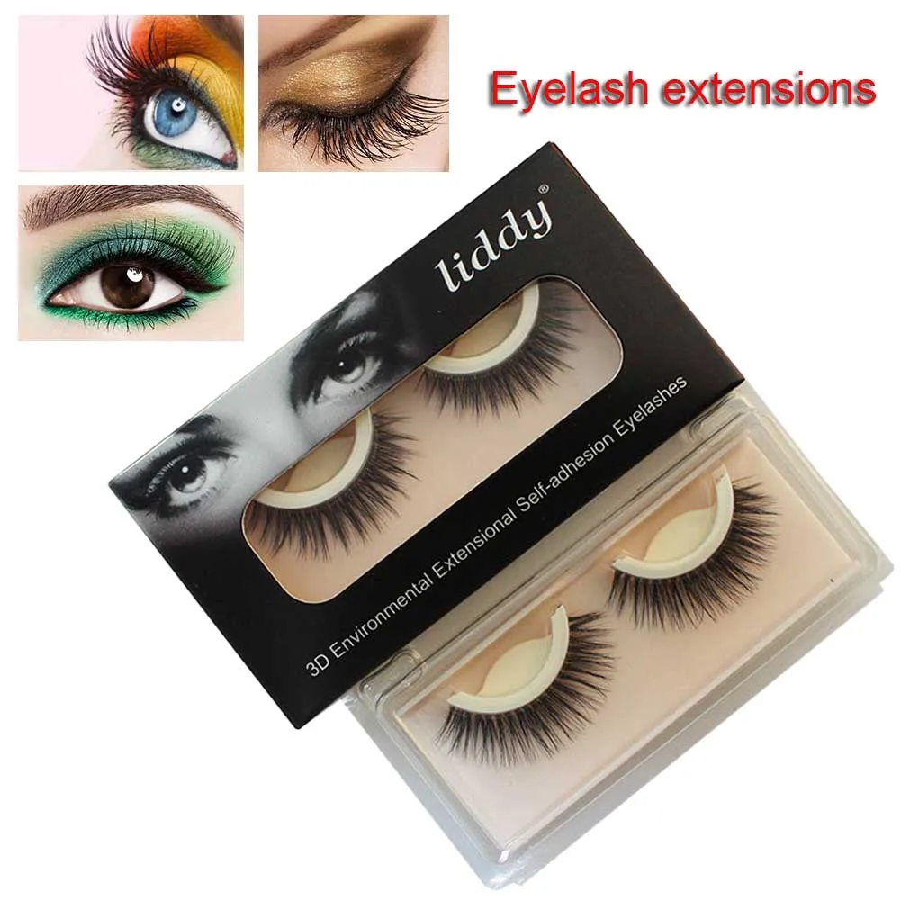 2018 1 Pair 3D False Eyelashes Self Adhesive Natural Elegant Fake Eye