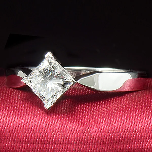 1 шт. высококачественный геометрический квадратный граненый циркон Тонкий ремешок персонализированные серебряные золотые кольца для женщин Свадебная вечеринка