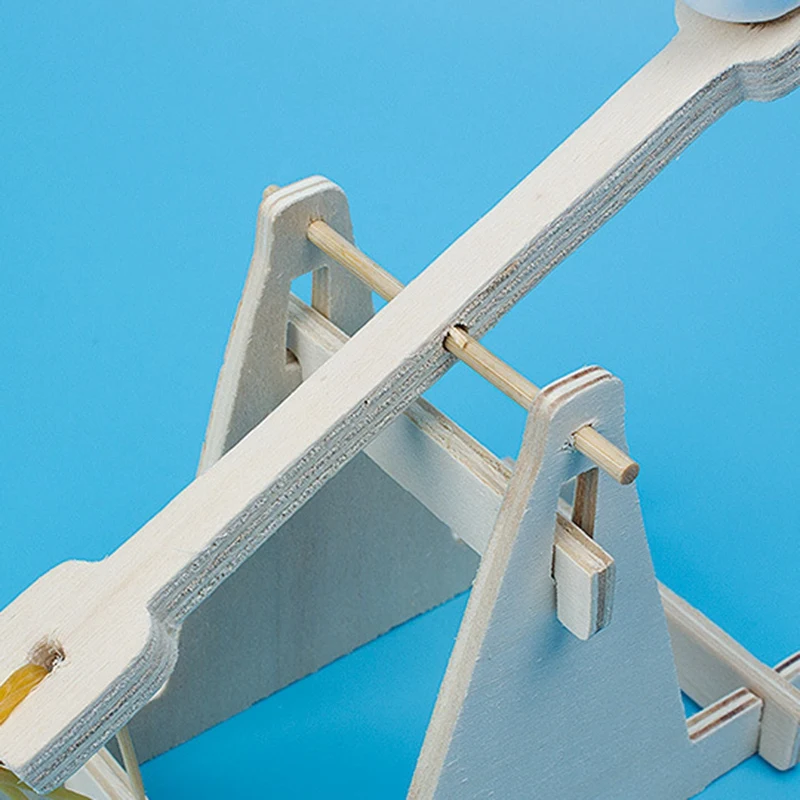 Деревянная Рогатка набор транспортных средств Diy Trebuchet обучающая модель строительные блоки игрушки для детей Дети научный эксперимент игра