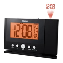 Baldr проекционный будильник с постоянным проектором времени на Стену Цифровые часы повтора температуры монитор с оранжевой подсветкой