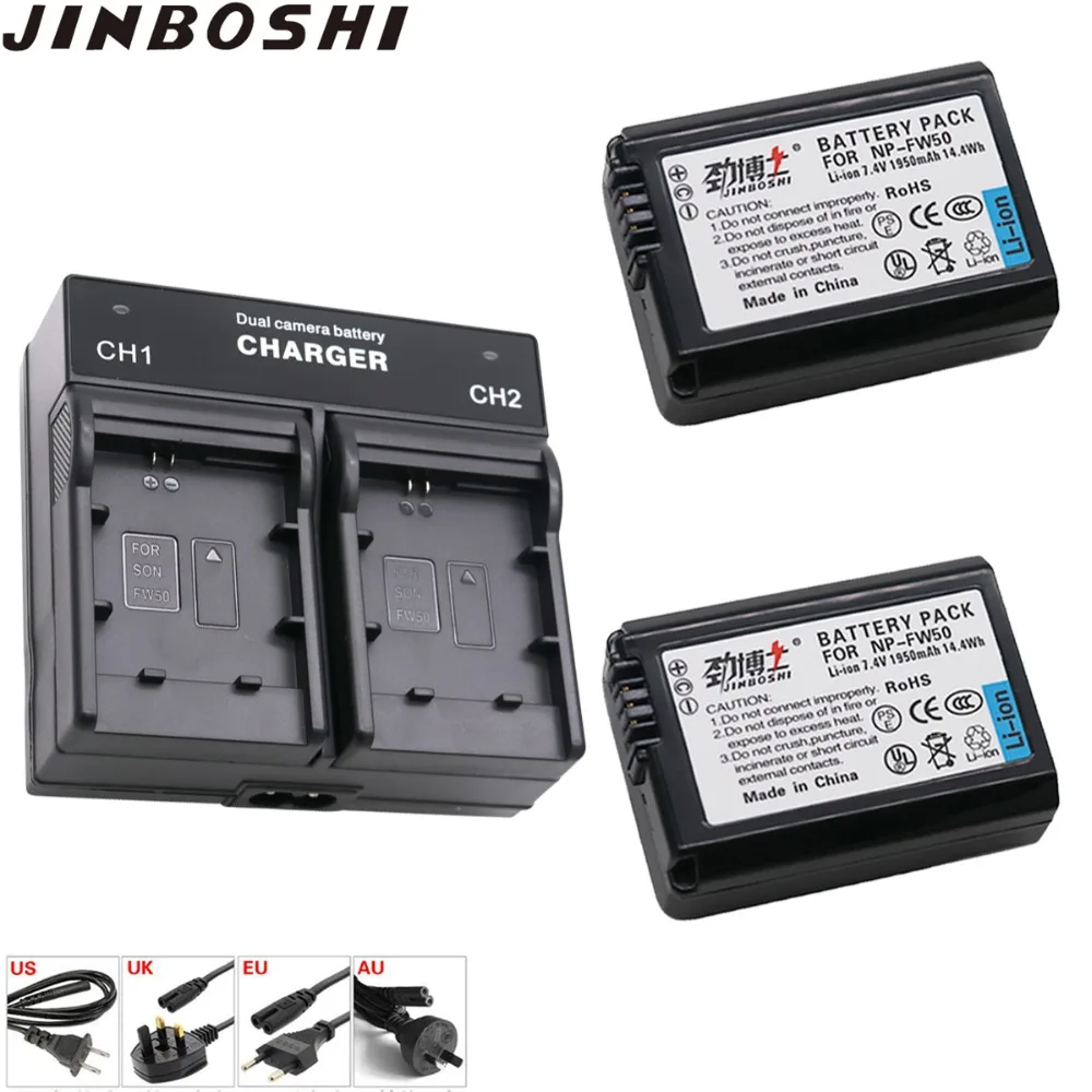 2X 1950mAh NP-FW50 NP FW50 Replacement Camera Battery +LED Dual Charger for Sony Alpha 7 a7 7R a7R 7S a7S a3000 a5000 a6000 | Электроника