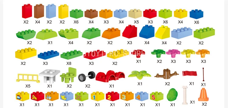 210pcs Big Size Castle Amusement Park Model Building Blocks Bricks Kids Toys Compatible With Legos HM183 (6)
