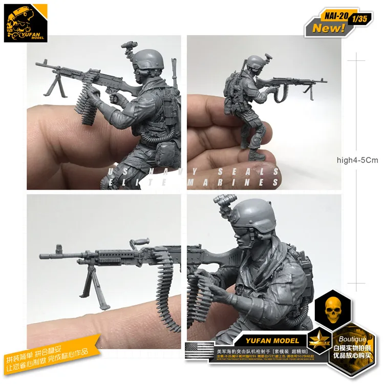 1/35 США темно синее уплотнение пистолет стрелок полимерный солдат Nai 20|Игровые