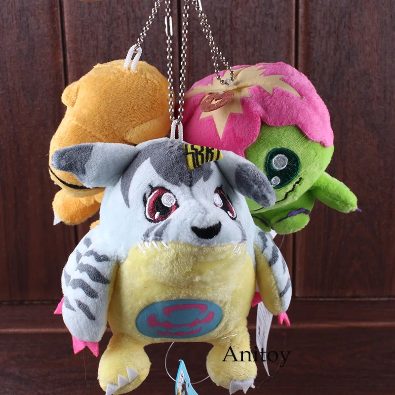 Аниме Digimon Adventure Agumon Palmon Gabumon Digimon плюшевые игрушки меховой шарик-Подвеска Мягкие игрушки 10 шт./партия