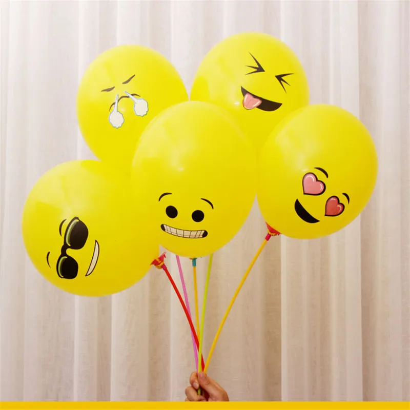 

10 pcs/lot 12inch Emoji Latex Balloons Ballons Expression Ballon Birthday Party Emoticons Helium Ballon