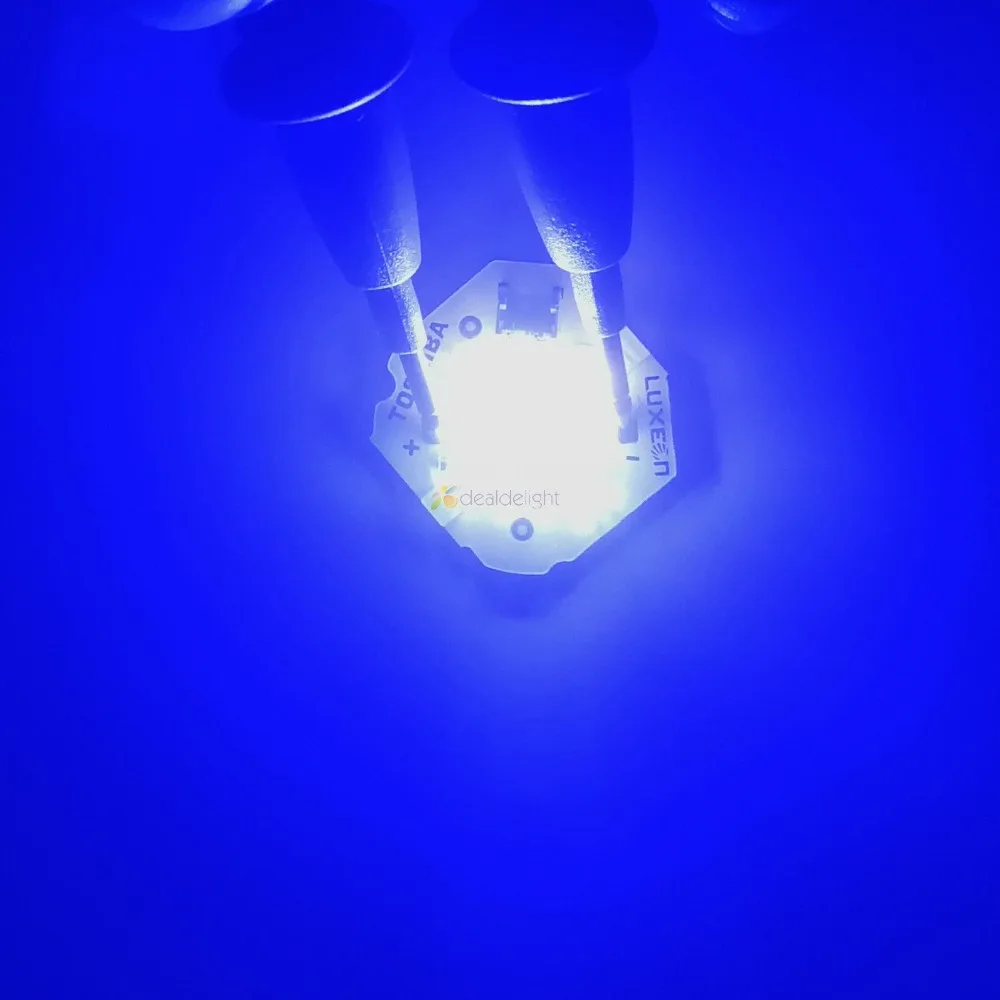 Светодиодный излучатель Luxeon Rebel ES Royal Blue 450 нм 5 шт. 45 Вт 16 светодиодов 400 лм лампа