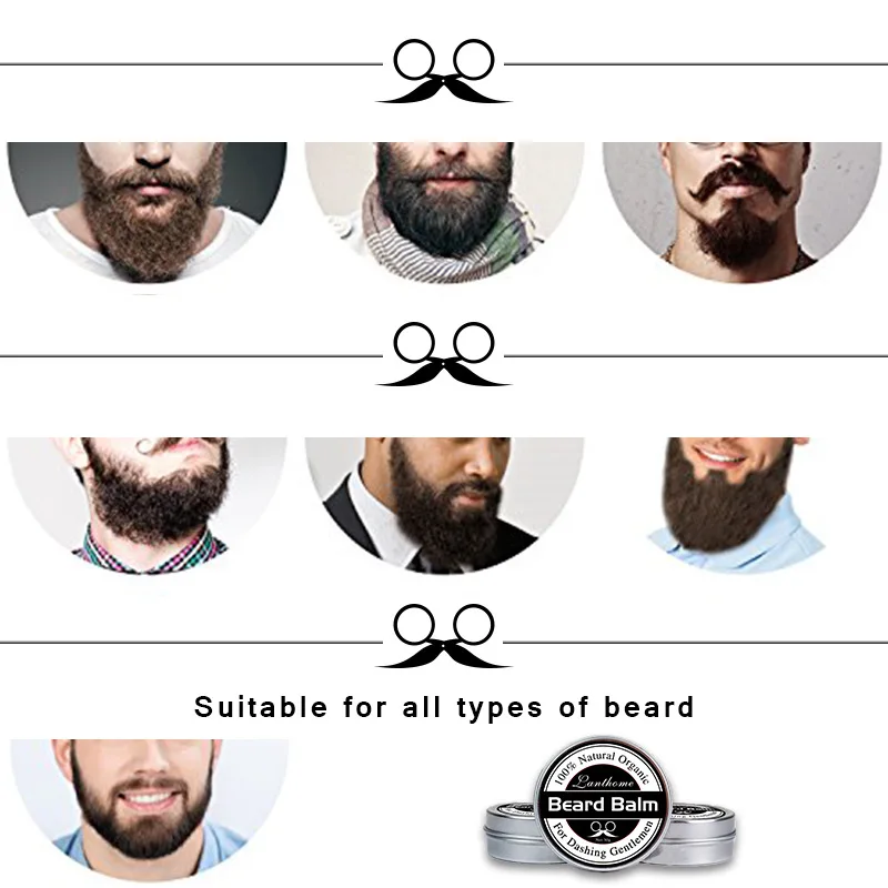 Высокое качество натуральный борода кондиционер борода Бальзам для бороды роста и органический усы воска для бороды гладкий стиль