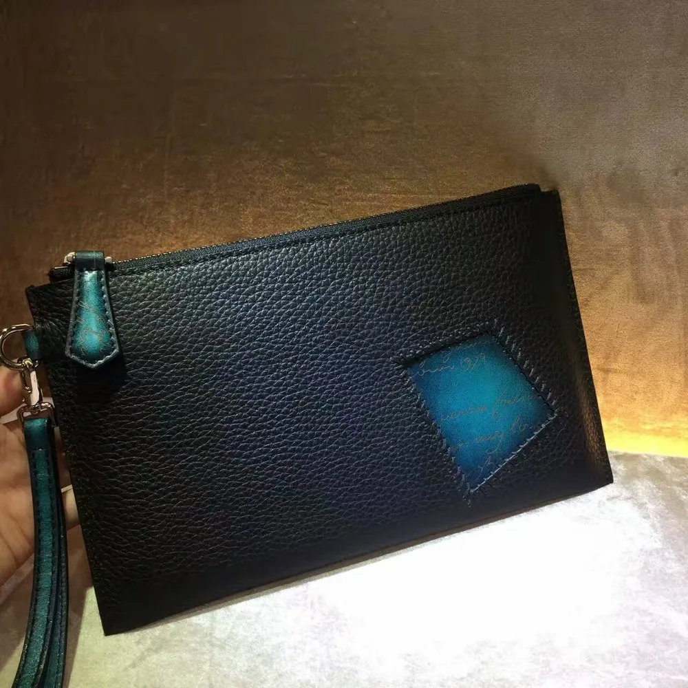 Buy TERSE_New release handmade leather clutch bag with