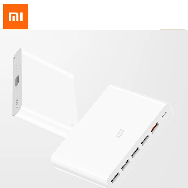 

Original Xiaomi Mi USB-C 60W Charger Smart Output 1 Type-C 5 USB-A Dual QC 3.0 Quick Charge plug18W x2 + 24W (5V=2.4A MAX)