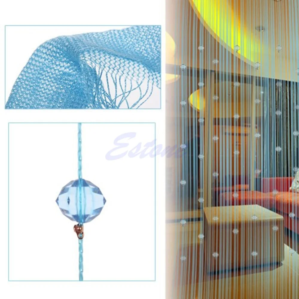 Beaded Curtain Crystal Divider Decorative String Door Window Room