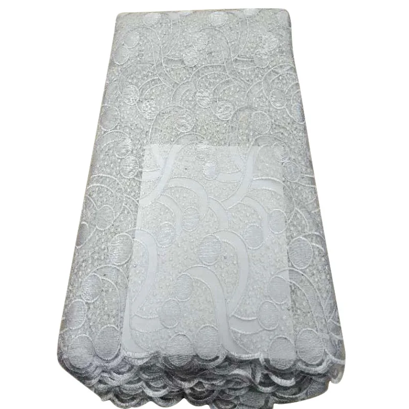 

Hot Selling African Cord Lace Fabric 5yards Nigerian Lace Fabric For Women Latest Design French Lace FabricHX1663-1