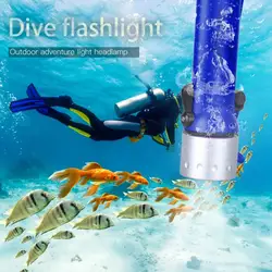Светодиодный фонарик для дайвинга Открытый Дайвинг фонарик водостойкий подводный морской светодиодный изолированный бликовое освещение