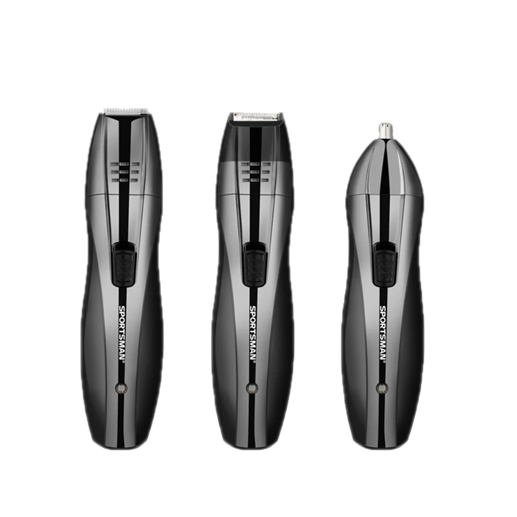 3 in 1 Men Sideburns Beard Ear Nose Hair Remover Epilator Trimmer