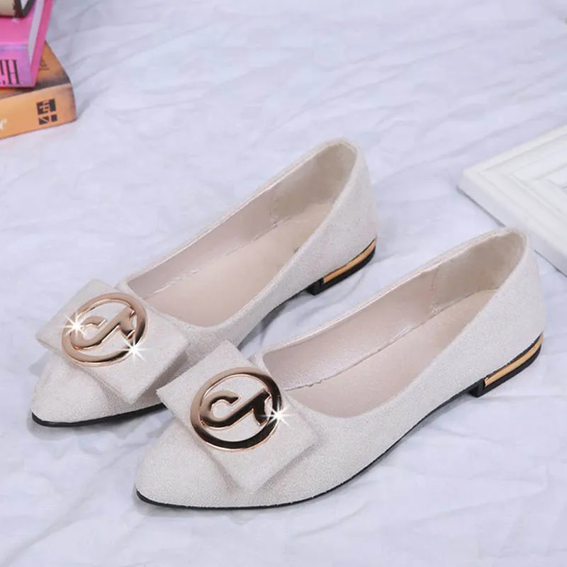 

TANGNEST 2019 Spring New Casual Slip-On Solid Flock Women Shoes Shallow Pointed Toe Fashion Styles Flats For Girls XWD7577