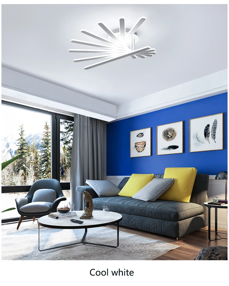 Sector nueva llegada LED luces de techo para sala de estar dormitorio iluminación AC85-265V montado en la superficie lámpara de techo accesorios