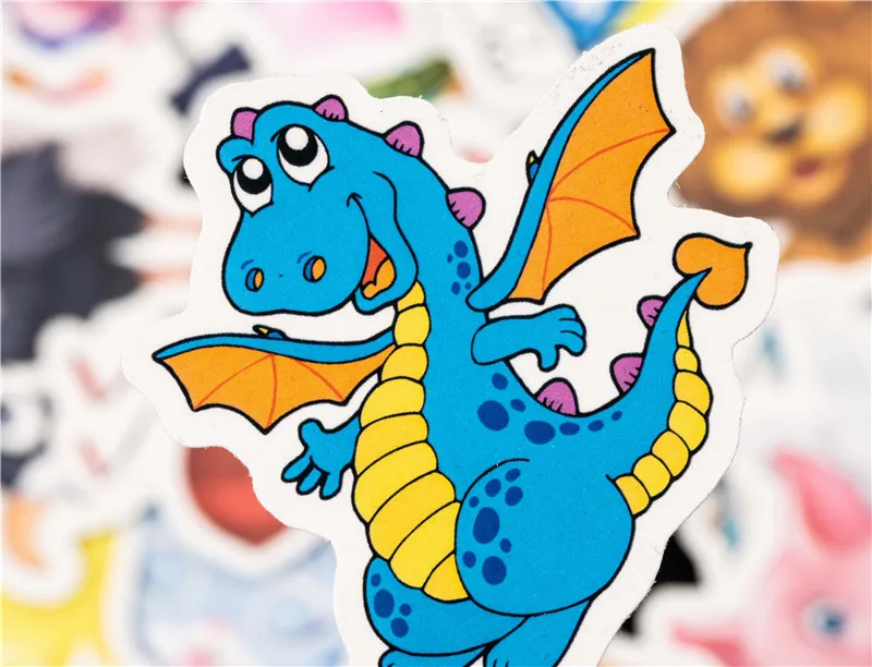 50PCS Animal Cartoon Stickers Starfish Kid Sticker Set For Children Travel Case Bicycle Laptop Notebook Toy Anime Stickers (12)