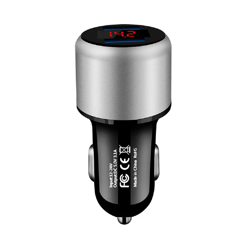 3.1A المزدوج USB شاحن سيارة 2 ميناء شاشة الكريستال السائل 12-24 V السجائر مقبس ولاعة لمعظم الهواتف/اللوحي /الملاح/PDA/PSP/MP3/MP4 3.1A المزدوج USB شاحن سيارة 2 ميناء شاشة الكريستال السائل 12-24 V السجائر مقبس ولاعة لمعظم الهواتف/اللوحي /الملاح/PDA/PSP/MP3/MP4