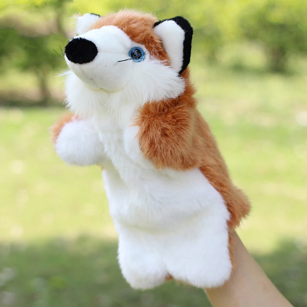 Fox Three Color Children Hand Puppet Stuffed Plush Toy 3d post it calendar three dimensional hand torn note paper engraved earth calendar gift