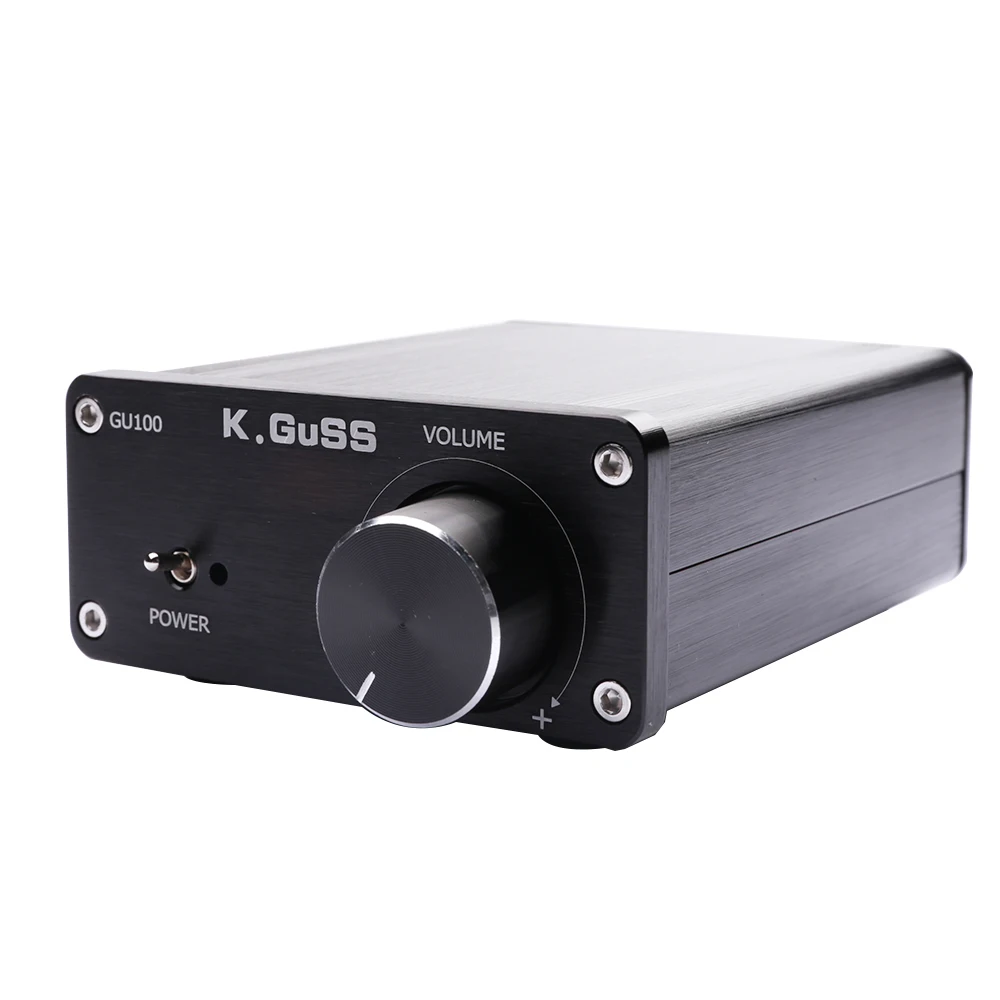 KGUSS GU100 мини HiFi класса D аудио цифровой усилитель мощности tpa3116d2 TPA3116 расширенный 2*100 Вт мини домашний алюминиевый корпус amp