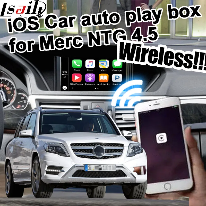 Беспроводная Автомобильная игровая коробка для Mercedes benz NTG 4,5 A B C E GLK ML command& auido20 и т. д. для Mercedes benz carplay