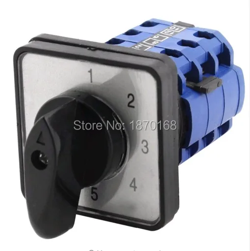 

LW39B-16/11111J.3 5 Position Universal Rotary Cam Changeover Switch AC 660V 16A.