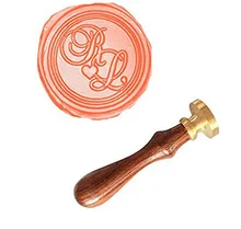 Custom Your Double Two Initials Love Heart Monogram Vintage Personalized Picture Wedding Invitation Wax Seal Stamp Set