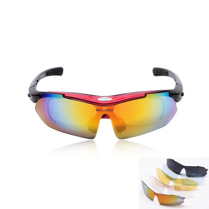 

Cycling Glasses Polarized Bicycle Eyewear Fishing Camping Hiking Outdoor Sports Sunglasses 5 Lenses