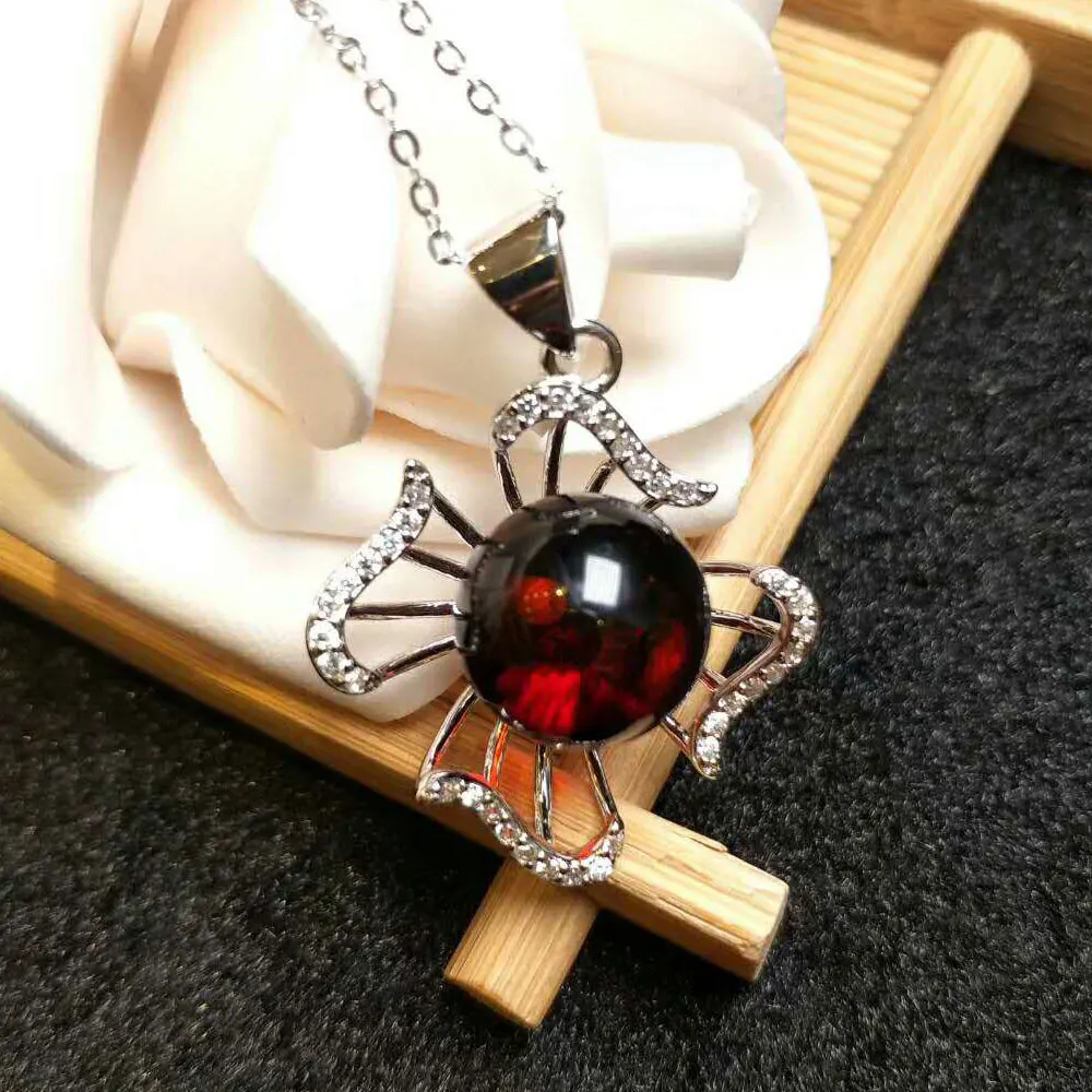 

RADHORSE Pendant 925 Sterling Silver Fine Jewelry Amber Flowers Modeling Fine Craftsmanship S925 Silver Pendants