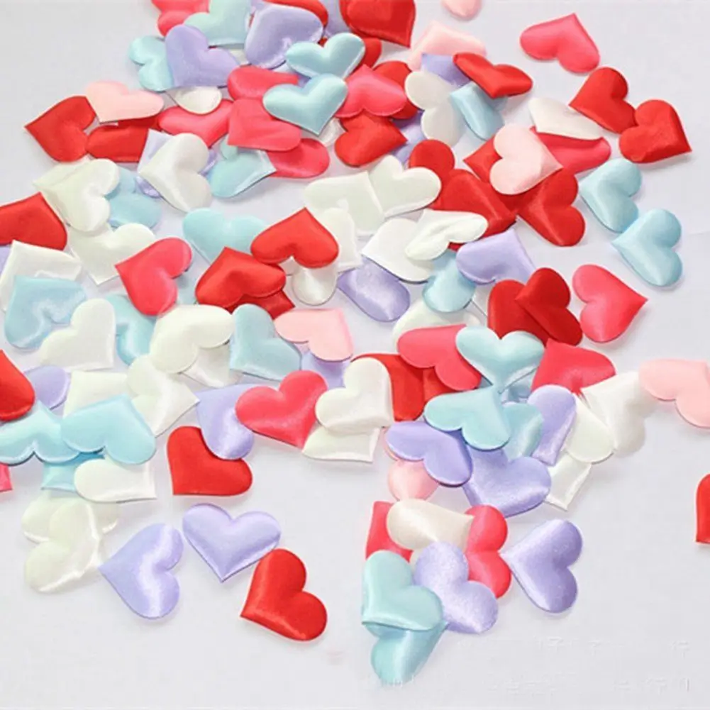 100 x Сердце Конфетти-сказочный посыпать сердца Свадебная вечеринка Таблица конфетти разброс украшения