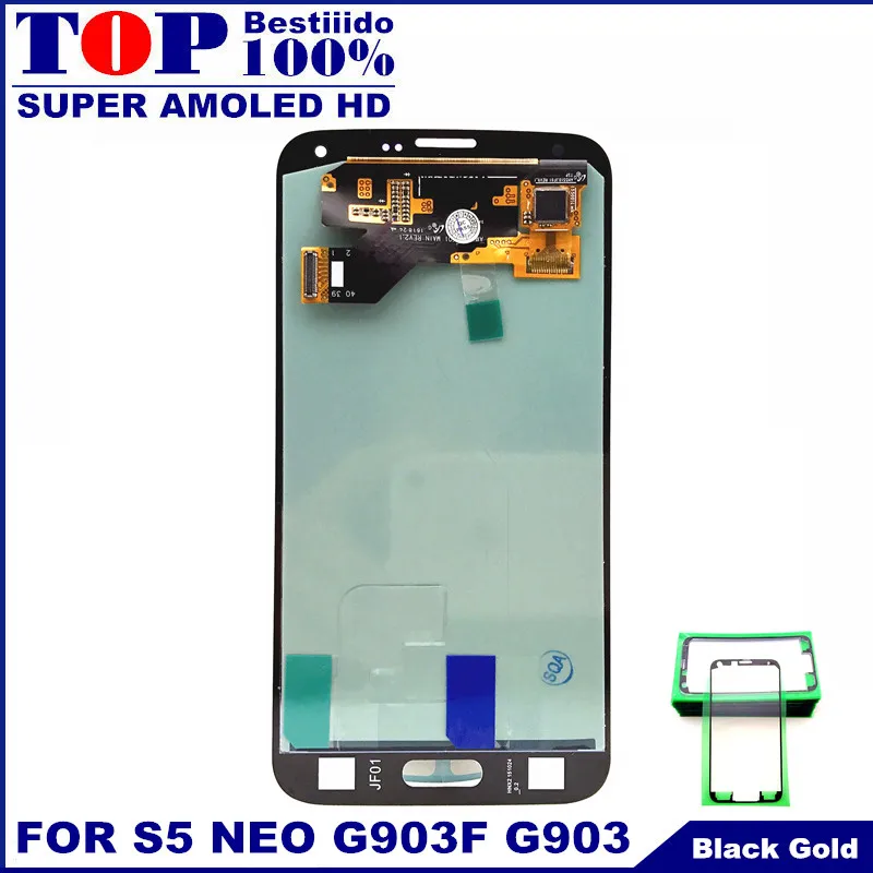 

Full Digitizer Super AMOLED LCD For Samsung Galaxy S5 Neo G903 G903F Phone LCDs Display Touch Screen Assembly Sensor Replacement