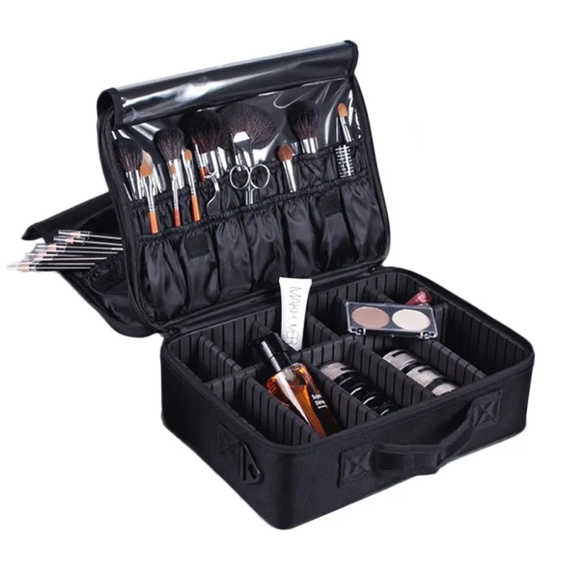 

LHLYSGS Brand Three Layers Small Multilayer Professional Makeup Bag Women Travel Organizer Tattoo Nail Art Tool Cosmetic Cases