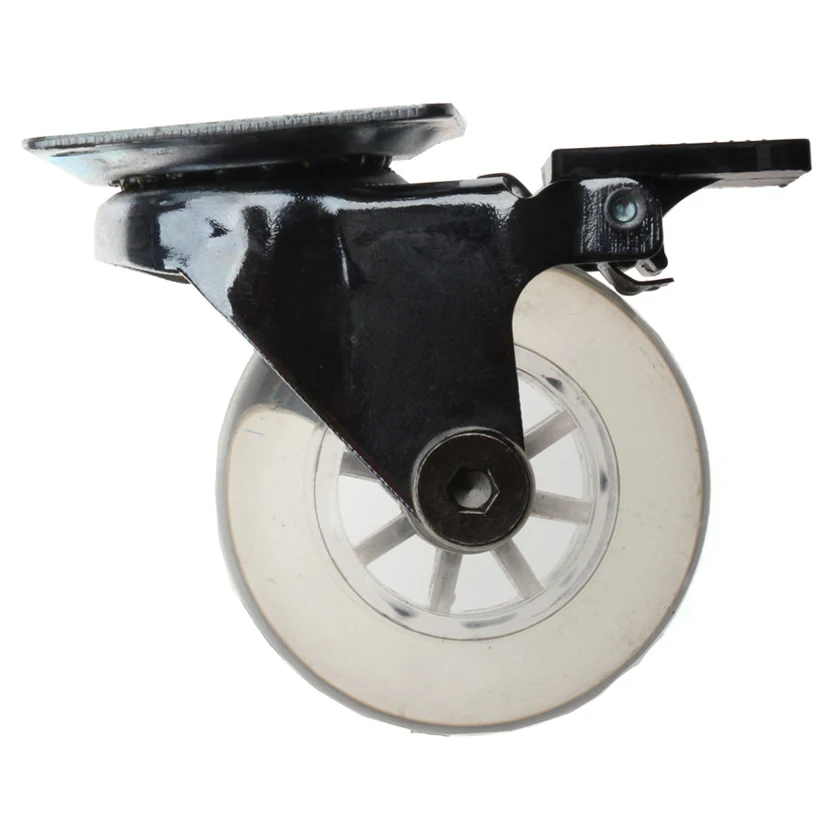 

1pcs 2 Inch Home Office Chair Swivel Plate Wheels 40kg Replacement Universal Mute Casters Furniture With Brake Casters