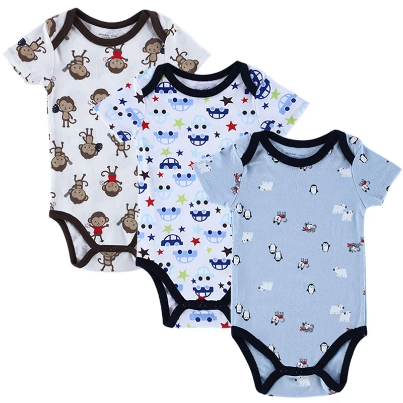 

2017 Fashion Summer Short Sleeve Baby Bodysuits Casual Overalls Children Jumpsuit Newborn Clothing for Babies Boys Baby Body